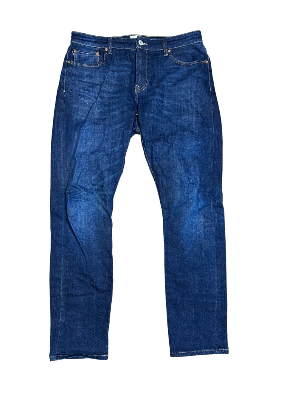 Flint and Tinder mens athletic tapered fit selvedge jeans size 33x32 medium wash